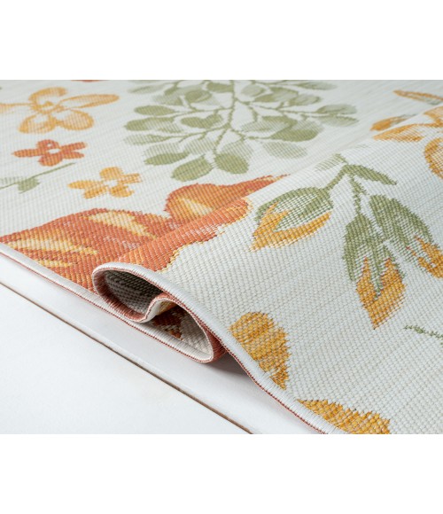 LR Home Belize 82510 Ivory/ Green 7'10" X 9'10 Rect. Rug