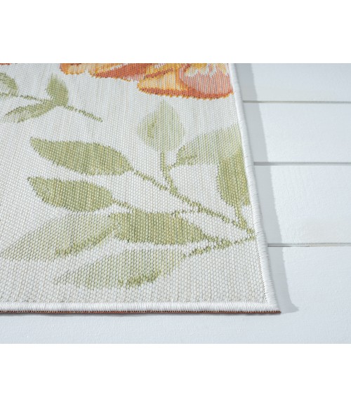 LR Home Belize 82510 Ivory/ Green 7'10" X 9'10 Rect. Rug