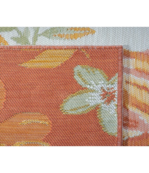 LR Home Belize 82510 Ivory/ Green 7'10" X 9'10 Rect. Rug