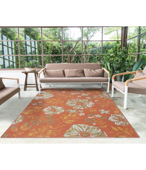 LR Home Belize 82510 Ivory/ Green 7'10" X 9'10 Rect. Rug