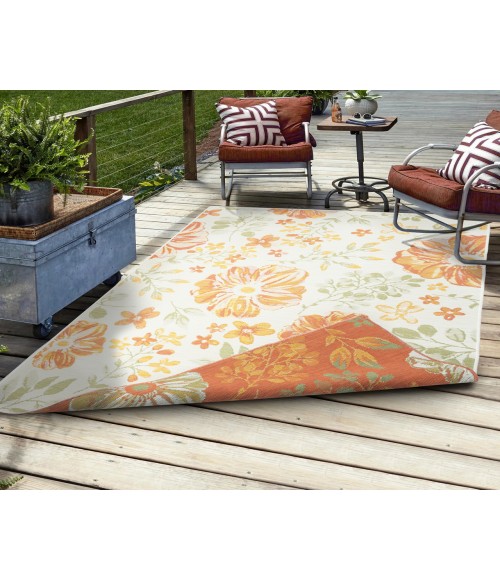 LR Home Belize 82510 Ivory/ Green 7'10" X 9'10 Rect. Rug