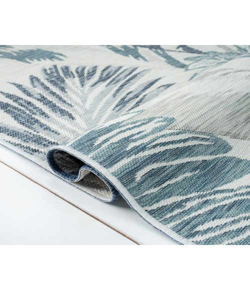 LR Home Belize 82520 Ivory/ Blue 5'-3" X 7'0 Rect. Rug