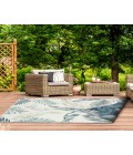 LR Home Belize 82520 Ivory/ Blue 5'-3" X 7'0 Rect. Rug