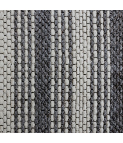 LR Home Bergen 3439 Dark Gray/ Ivory/ No Color 9' X 12' Rect. Rug