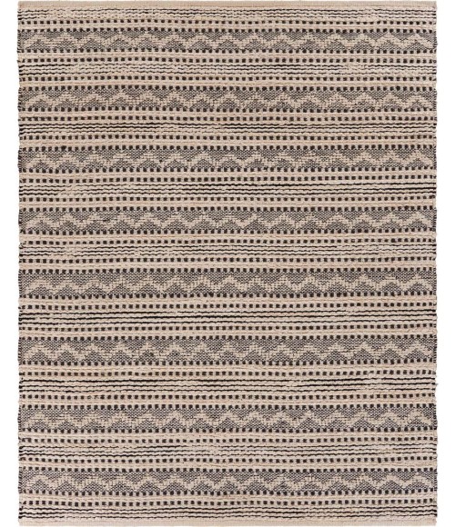 LR Home BLEACHED NATURALS 81432 Jet Black 9' X 12' Rect. Rug