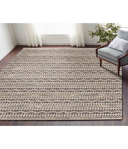 LR Home BLEACHED NATURALS 81432 Jet Black 9' X 12' Rect. Rug