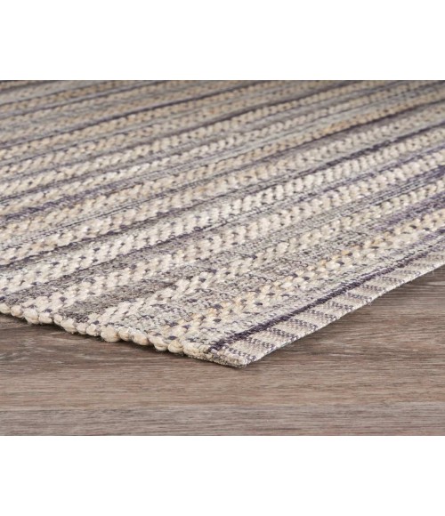 LR Home BLEACHED NATURALS 81435 Bleach/ Gray 7'9" X 9'9 Rect. Rug