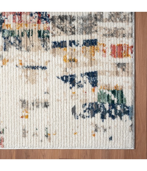 LR Home Bristol 82136 Cream/ Blue 5'0" X 7'0 Rect. Rug