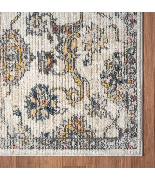 LR Home Bristol 82139 Cream/ Blue 7'9" X 9'9 Rect. Rug
