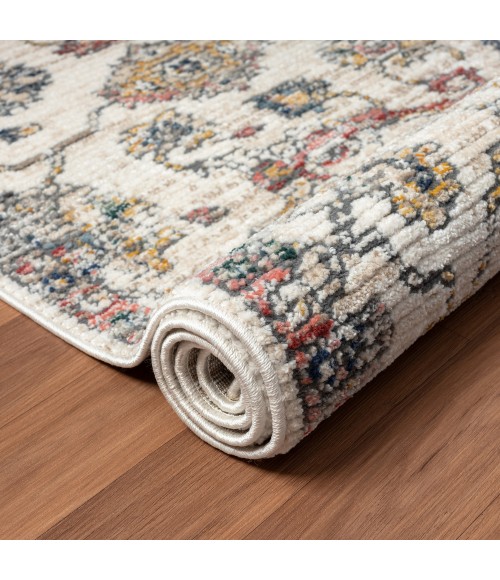 LR Home Bristol 82139 Cream/ Blue 7'9" X 9'9 Rect. Rug