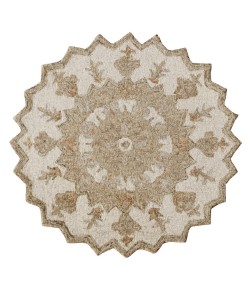 LR Home Beatrice BRO-AP Tan Area Rug 3 ft. Round