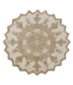 LR Home Bella Rose BROSE21706 Tan Area Rug 3 ft. Round