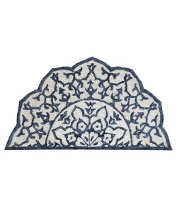 LR Home Beatrice BRO-AR Denim Blue Area Rug 2 ft. 3 in. X 3 ft. 10 in. Hearth