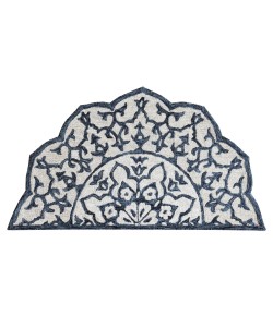 LR Home Bella Rose BROSE21709 Denim Blue Area Rug 2 ft. 3 in. X 3 ft. 10 in. Hearth