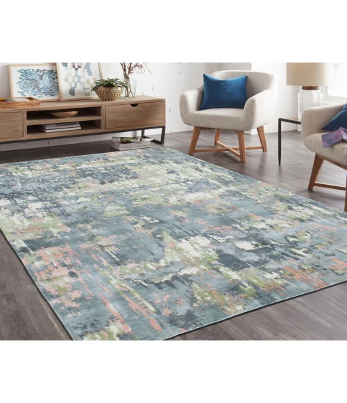 LR Home CALYPSO 81693 Blue/ Pink 5'-9" X 8'-9 Rect. Rug
