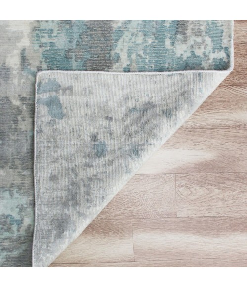 LR Home Calypso Blue/Gray 81695 7 ft. 9 in. X 9 ft. 9 in. Rect. Rug