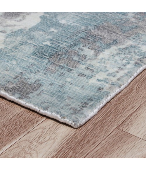 LR Home Calypso Blue/Gray 81695 7 ft. 9 in. X 9 ft. 9 in. Rect. Rug