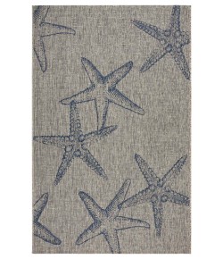 LR Home Captiva CAPTI81019 Gray Area Rug 5 ft. X 7 ft. Rectangle