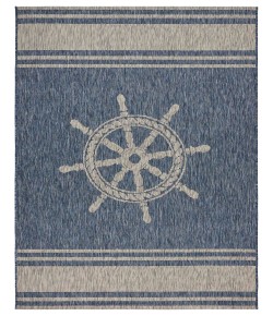 Celeste CAP-AE Navy/Gray 3 ft. x 5 ft. Rectangle Area Rug