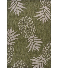 LR Home Catalina CATAL81500 Dark Green Area Rug 5 ft. X 7 ft. Rectangle