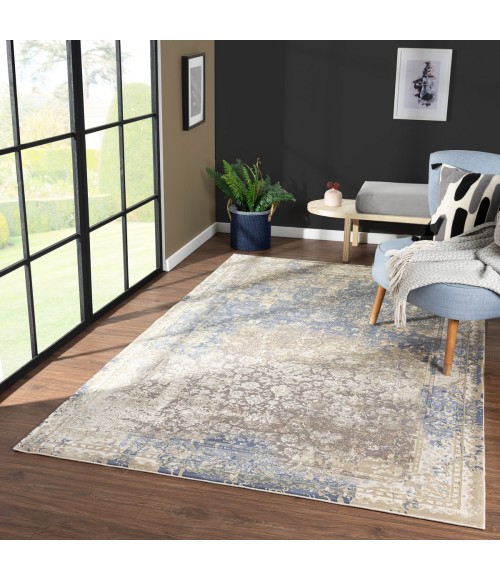 LR Home Cheshire Blue Rug 82122 2 ft. X 3 ft. Rect. - Rugs Town LR Home Cheshire Blue 82122 2 ft. X 3 ft. Rect. Rug