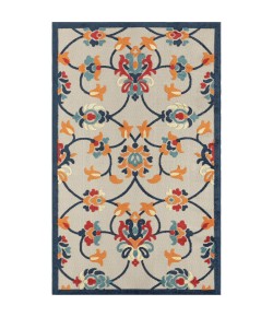 LR Home Copa Cabana 81814 Ivory/ Navy 2' X 3' Rect. Rug