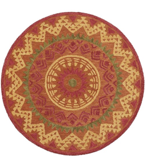 LR Home DAZZLE 54059 Rust 6' Round Rug