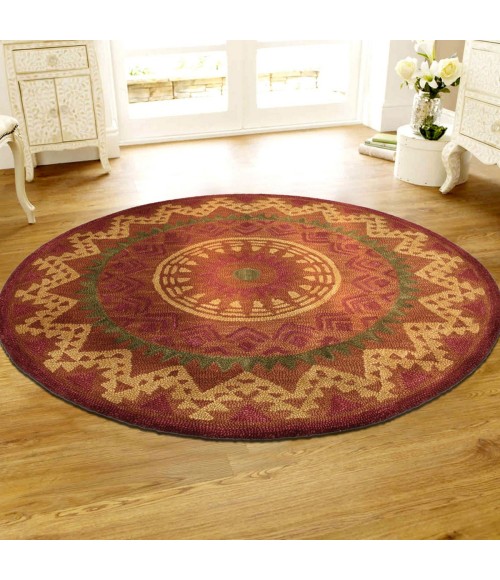 LR Home DAZZLE 54059 Rust 6' Round Rug