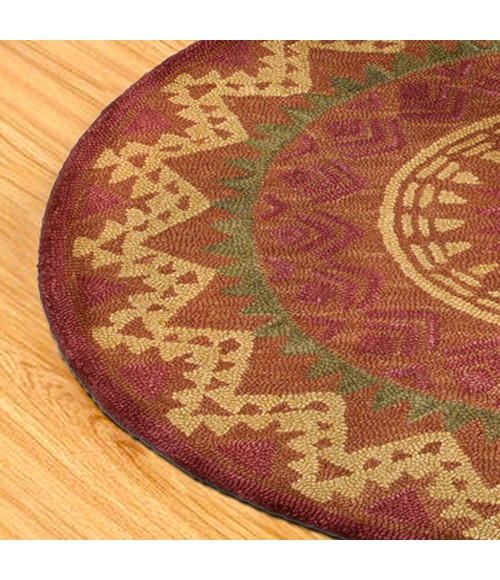 LR Home DAZZLE 54059 Rust 6' Round Rug