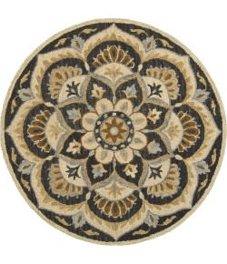 LR Home Daleyza DAZ-AO Black Area Rug 6 ft. Round