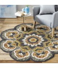 LR Home DAZZLE 54078 Gray 6' Round Rug