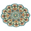 Daleyza DAZ-AR Rust /Teal 5 ft. Round Area Rug