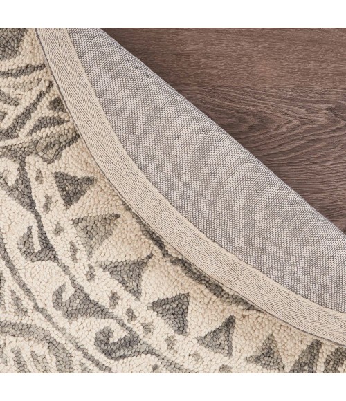 LR Home DAZZLE 54087 Ivory Gray 6' Round Rug