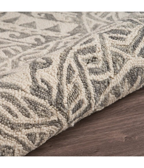 LR Home DAZZLE 54087 Ivory Gray 6' Round Rug