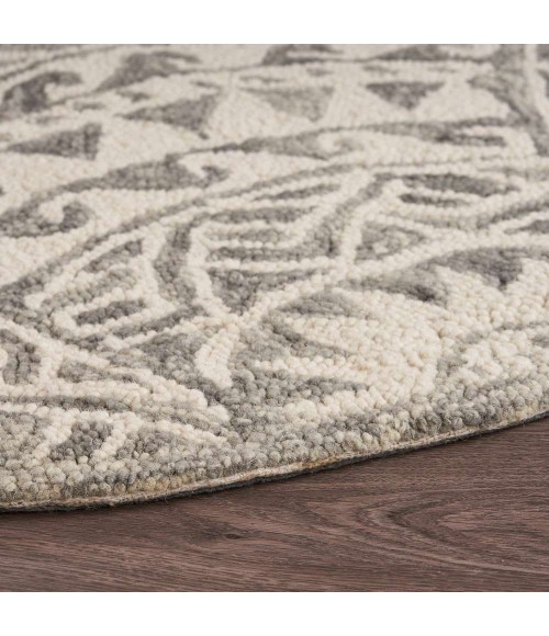 LR Home DAZZLE 54087 Ivory Gray 6' Round Rug