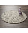 LR Home DAZZLE 54087 Ivory Gray 6' Round Rug