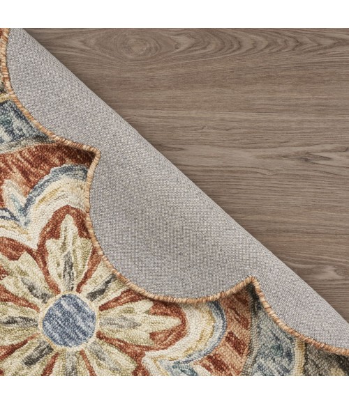 LR Home DAZZLE 54091 Rust 6' Round Rug