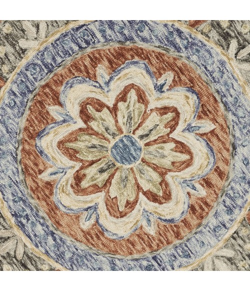 LR Home DAZZLE 54091 Rust 6' Round Rug