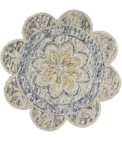 LR Home Dazzle 54092 Gray 6' Round Rug