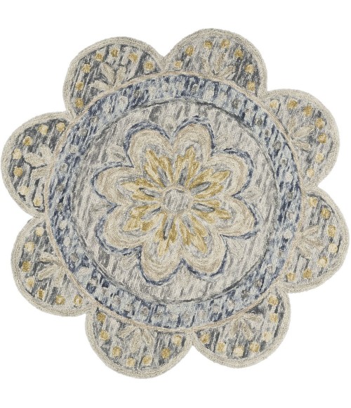LR Home DAZZLE 54092 Gray 6' Round Rug