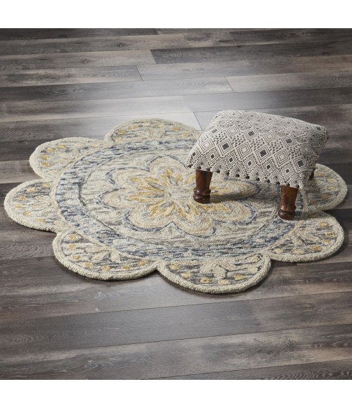 LR Home DAZZLE 54092 Gray 6' Round Rug