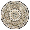 LR Home Dazzle 54100 Ivory Gray 6' Round Rug