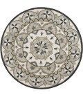 LR Home DAZZLE 54100 Ivory Gray 4' X 4' Round Rug