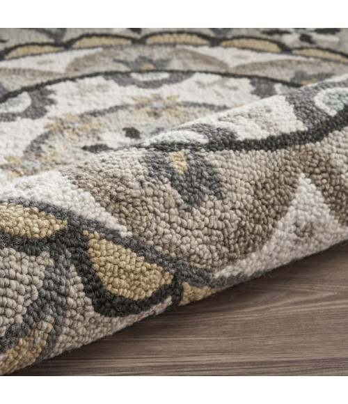 LR Home DAZZLE 54100 Ivory Gray 4' X 4' Round Rug