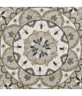 LR Home DAZZLE 54100 Ivory Gray 4' X 4' Round Rug