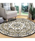 LR Home DAZZLE 54100 Ivory Gray 4' X 4' Round Rug