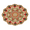 LR Home Daleyza DAZ-AR Red/Green 6 ft. Round Area Rug