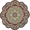 LR Home Dazzle 82268 Red/ Gold 6' Round Rug