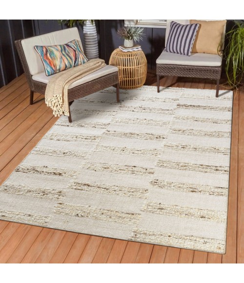 LR Home Geoblend Ivory/Natural 82523 10 ft. X 14 ft. Rect. Rug