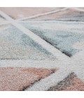 LR Home KISMET 81491 White/ Salmon 5'-3" X 7'-2 Rect. Rug
